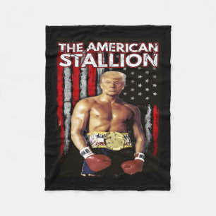 Boxer Trump Rocky Trump Meme Trump 2024  Fleece Blanket