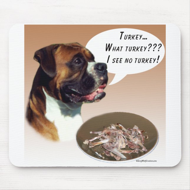 Boxer Turkey Mouse Pad (Front)