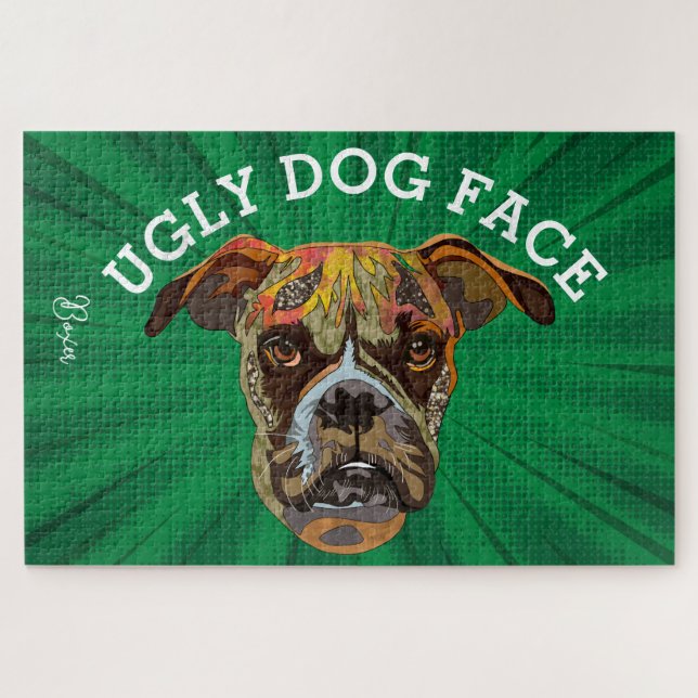Boxer ugly dog 1000 piece  Jigsaw Puzzle (Horizontal)