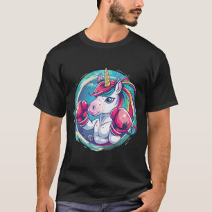 Boxer Unicorn With Boxing Gloves Kickboxing Funny  T-Shirt