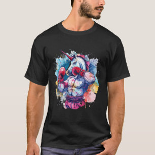 Boxer Unicorn With Boxing Gloves Kickboxing Funny T-Shirt