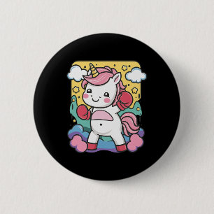 Boxer Unicorn With Boxing Gloves Loves Boxing 6 Cm Round Badge