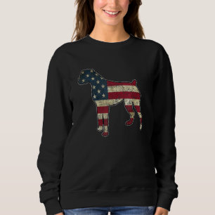 Boxer Us Flag Patriotic 4th Of July America Dog Sweatshirt