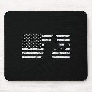 Boxer Usa Flag Boxing Glove Fighter Fight Kickboxi Mouse Pad