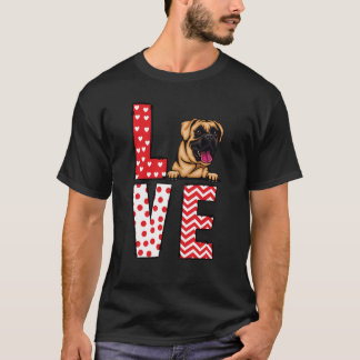 Boxer Valentines Day Love Valentine Cute Hearts T-Shirt