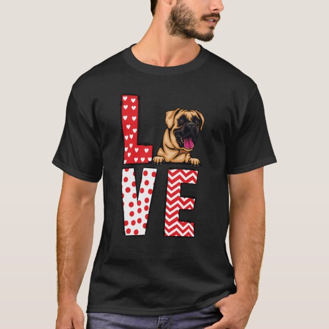Boxer Valentines Day Love Valentine Cute Hearts T-Shirt (Front)