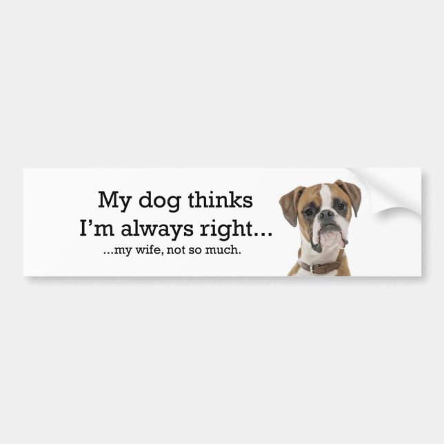Boxer vs Wife Bumper Sticker (Front)
