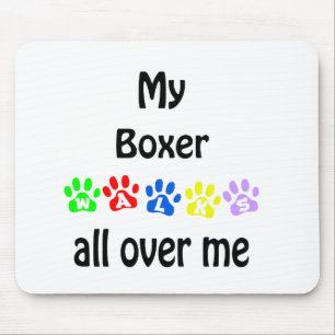 Boxer Walks Design Mouse Pad
