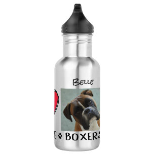 Boxer Water Bottle Dog Lovers