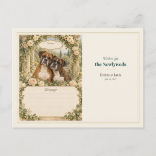 Boxer Wedding Guest Book Wishes Postcard