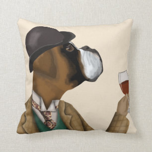 Boxer Wine Snob Cushion