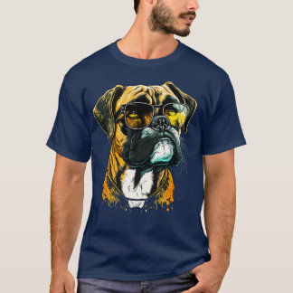 Boxer with Sunglasses 4 T-Shirt