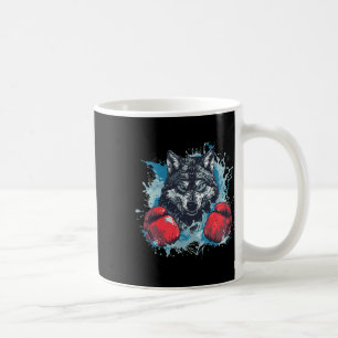 Boxer Wolf With Boxing Gloves Kickboxing Funny Box Coffee Mug