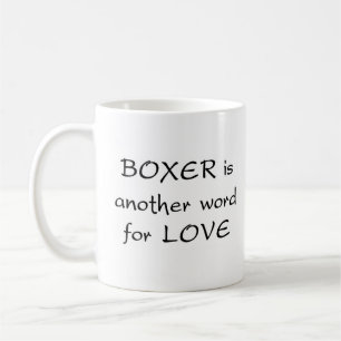 boxer word coffee mug