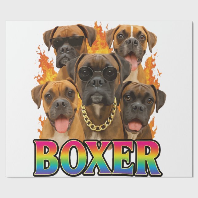 Boxer  wrapping paper (Flat)