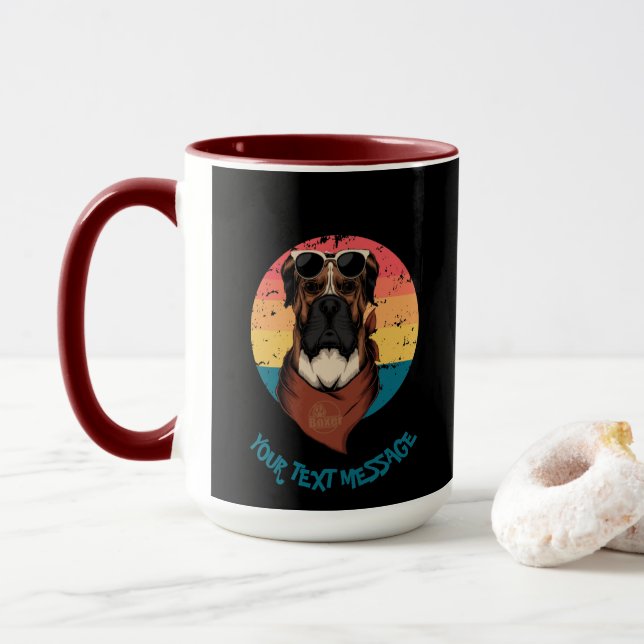 Boxer Your Text Message Mug (With Donut)