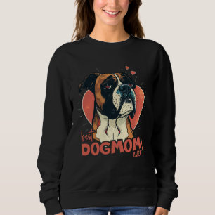 Boxerdog with heartdecoration Best Dogmom Sweatshirt