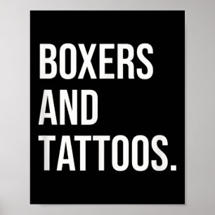 Boxers And Tattoos German Boxer Owner Dog Inked Fu Poster