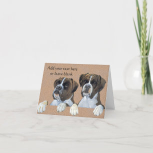 Boxers Dog Note card, Thank you cards