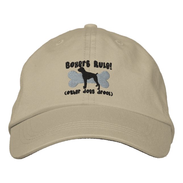 Boxers Rule Embroidered Hat (Front)