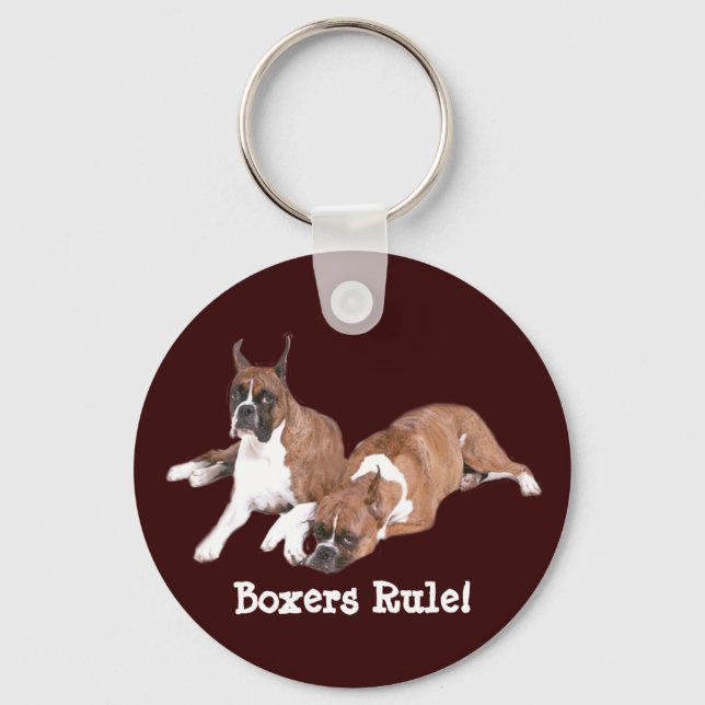 Boxers Rule Keychain (Front)