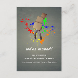 Boxes and Paint Splatter   Change of Address Announcement