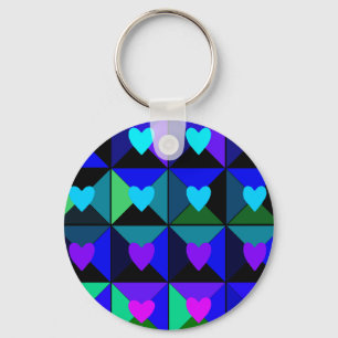 Boxes of Blue Hearts Key Ring