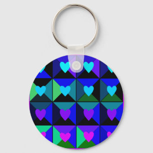 Boxes of Blue Hearts Key Ring