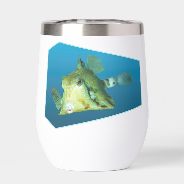 Boxfish - Design gradient blue background |  (Back)