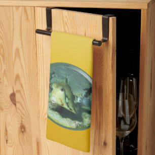 Boxfish - so Cute! Photograhic Design of Cowfish Tea Towel