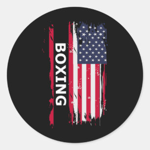 Boxing 17 classic round sticker