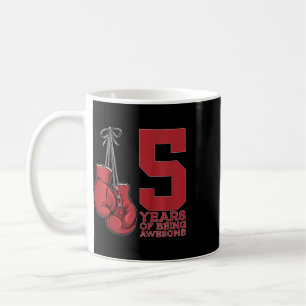 Boxing 5 Years Of Being Awesome Boxer 5th Birthday Coffee Mug