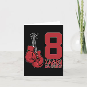 Boxing 8 Years Of Being Awesome Boxer 8th Birthday Card