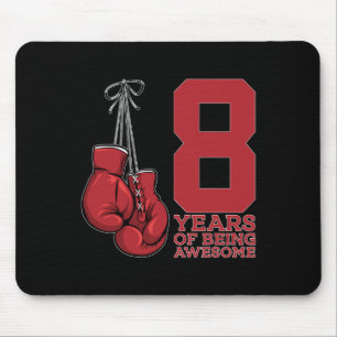 Boxing 8 Years Of Being Awesome Boxer 8th Birthday Mouse Pad