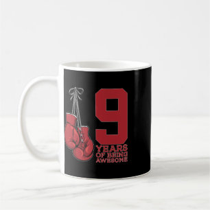 Boxing 9 Years Of Being Awesome Boxer 9th Birthday Coffee Mug
