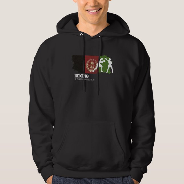Boxing Afghanistan Combat Sports Fighter Boxing Hoodie (Front)