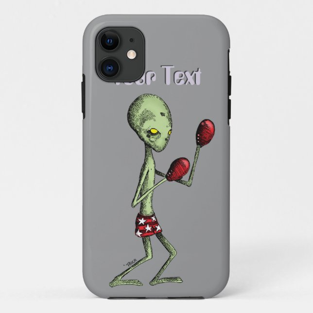 Boxing Alien Case-Mate iPhone Case (Back)