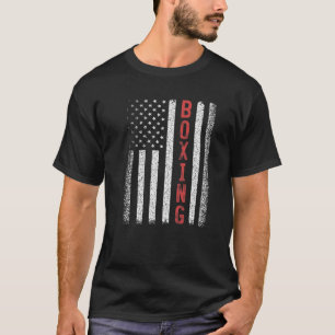 Boxing American Flag 4Th Of July Cool Boxer Novelt T-Shirt