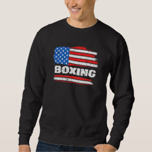 Boxing American Flag Patriotic Boxer Coach Fighter Sweatshirt