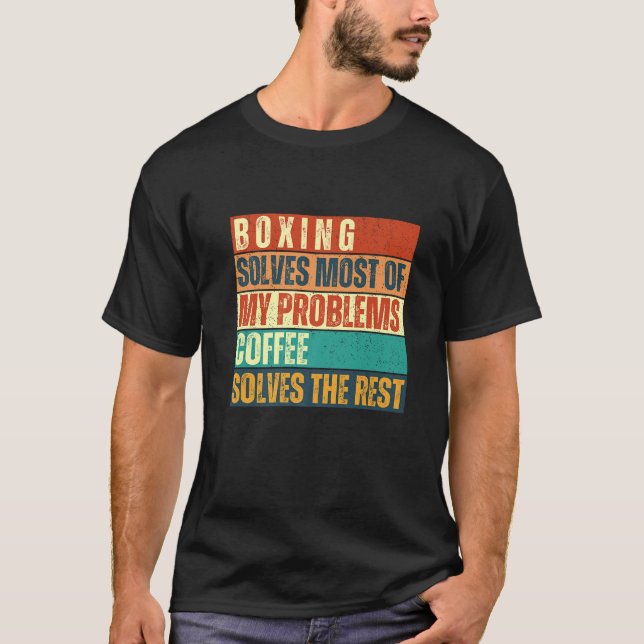 Boxing And Coffee Training Workout Fans Tee Funy C (Front)