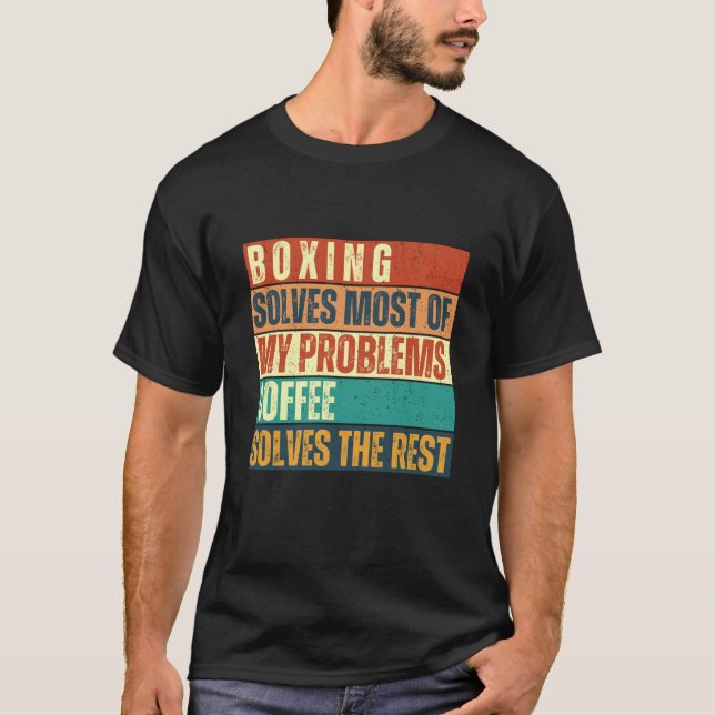 Boxing And Coffee Training Workout Fans Tee Funy C (Front)