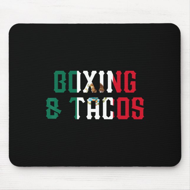 Boxing And Tacos Funny Mexico 1  Mouse Pad (Front)
