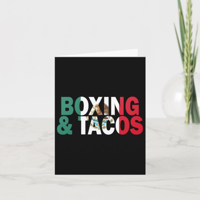 Boxing And Tacos Funny Mexico  Card (Front)