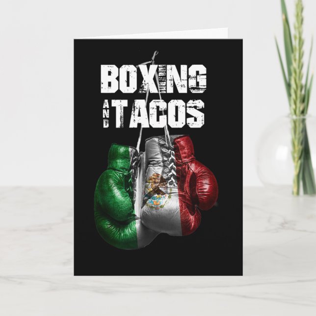 Boxing And Tacos Funny Mexico  Card (Front)
