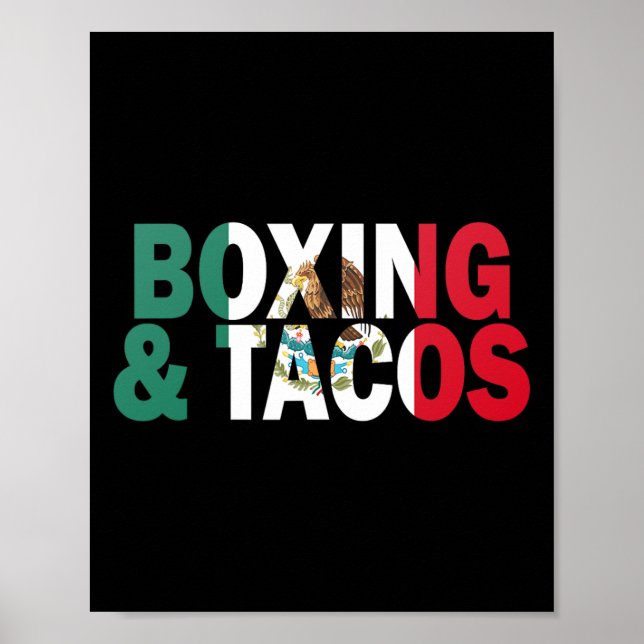 Boxing And Tacos Funny Mexico  Poster (Front)