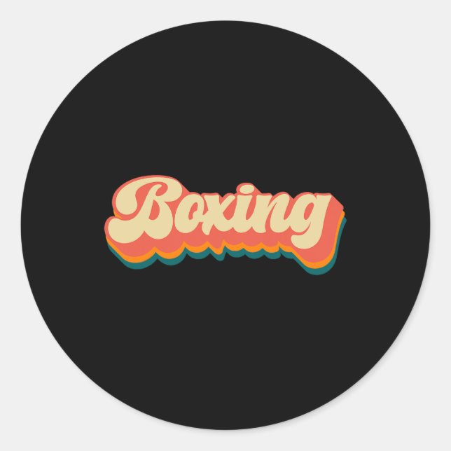 Boxing Apparel - Boxing 3  Classic Round Sticker (Front)