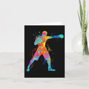 Boxing Art Boxer Coach Gift Boxing Sports Lover Ad Card
