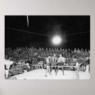 Boxing at Walter Reed, 1920s Poster