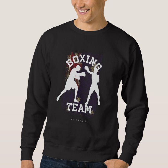 Boxing Australia Combat Sports Fighter Boxing Sweatshirt (Front)