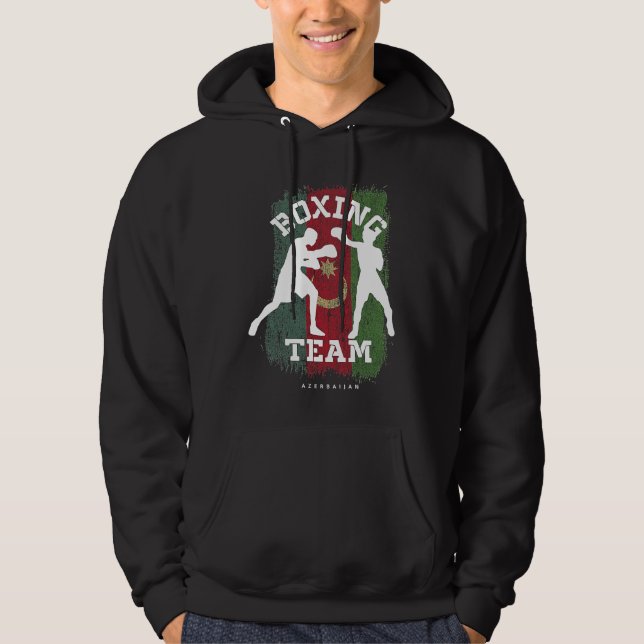 Boxing Azerbaijan Combat Sports Fighter Boxing Hoodie (Front)